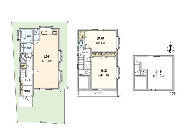 磯子区久木町 戸建 間取図(平面図)