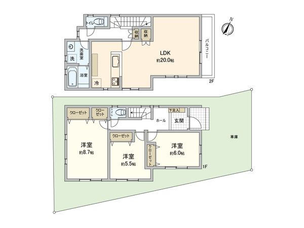 港南区芹が谷4丁目 新築戸建 間取図(平面図)