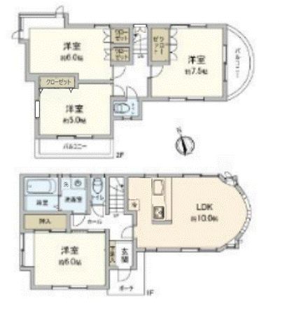 港南区笹下5丁目 戸建 間取図(平面図) 港南区笹下5丁目 戸建 間取図(平面図)