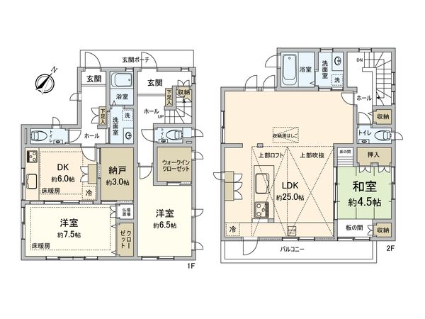 港南区丸山台3丁目 戸建 間取図(平面図) 港南区丸山台3丁目 戸建 間取図(平面図)