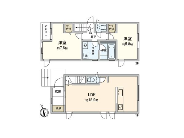 港南区芹が谷1丁目 新築戸建 間取図(平面図) 港南区芹が谷1丁目 新築戸建 間取図(平面図)