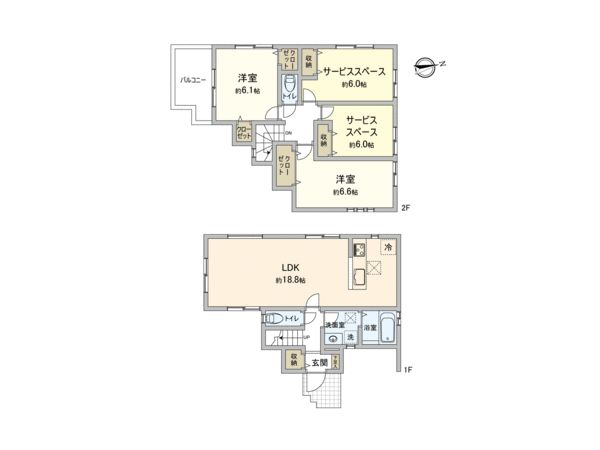 南区別所4丁目 戸建 A号棟 間取図(平面図) 南区別所4丁目 戸建 A号棟 間取図(平面図)