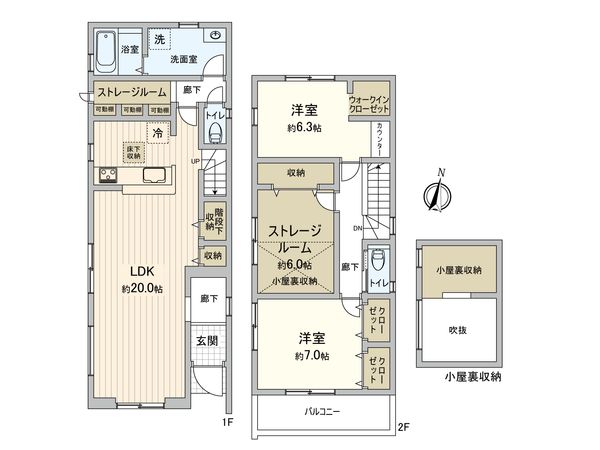 港南区東永谷3丁目 新築戸建 1号棟 間取図(平面図) 港南区東永谷3丁目 新築戸建 1号棟 間取図(平面図)