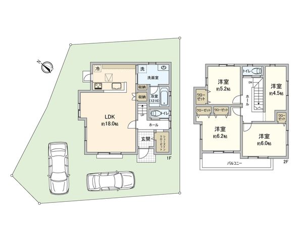 南区別所6丁目 新築戸建 間取図(平面図)