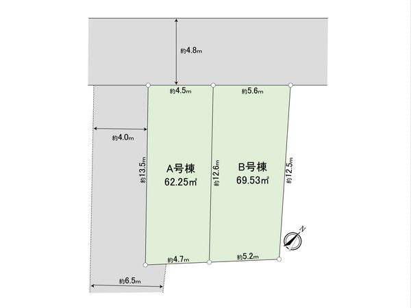 磯子区岡村5丁目 新築戸建A号棟 全体区画図 磯子区岡村5丁目 新築戸建A号棟 全体区画図