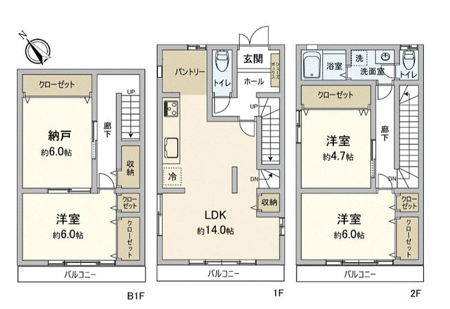 磯子区杉田5丁目 戸建 間取図(平面図) 磯子区杉田5丁目 戸建 間取図(平面図)