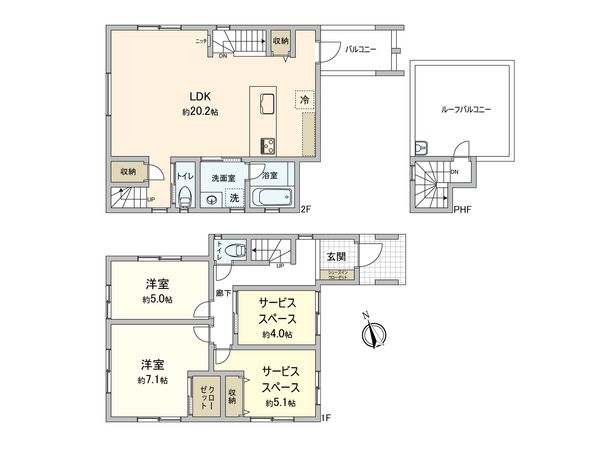 南区中里4丁目 新築戸建 4号棟 間取図(平面図) 南区中里4丁目 新築戸建 4号棟 間取図(平面図)