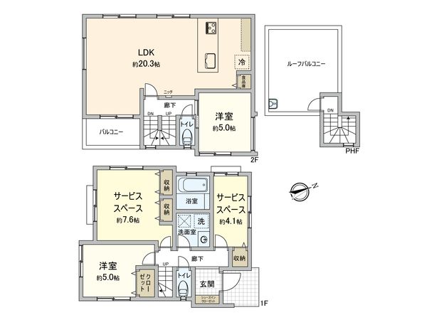 南区中里4丁目 新築戸建 6号棟 間取図(平面図) 南区中里4丁目 新築戸建 6号棟 間取図(平面図)