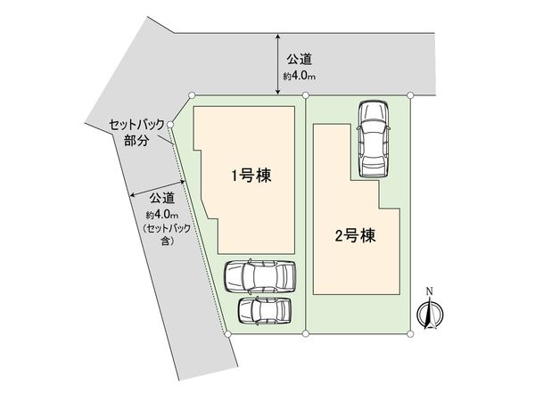 港南区大久保3丁目 新築戸建 1号棟 全体区画図 港南区大久保3丁目 新築戸建 1号棟 全体区画図