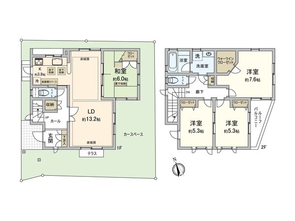 磯子区森4丁目 戸建 間取図(平面図) 磯子区森4丁目 戸建 間取図(平面図)