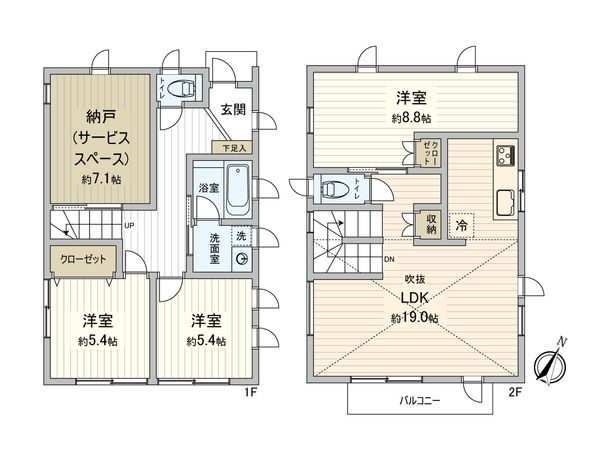 港南区東永谷3丁目 戸建 間取図(平面図) 港南区東永谷3丁目 戸建 間取図(平面図)