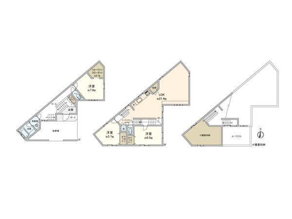 港南区笹下6丁目 新築戸建 間取図(平面図) 港南区笹下6丁目 新築戸建 間取図(平面図)