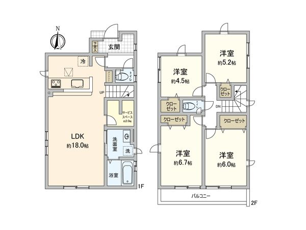 南区中里4丁目 新築戸建1号棟 間取図(平面図) 南区中里4丁目 新築戸建1号棟 間取図(平面図)