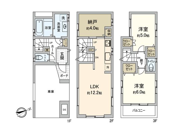 磯子区磯子2丁目 新築戸建A号棟 間取図(平面図) 磯子区磯子2丁目 新築戸建A号棟 間取図(平面図)