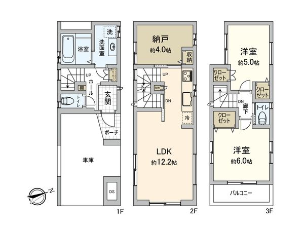磯子区磯子2丁目 新築戸建B号棟 間取図(平面図) 磯子区磯子2丁目 新築戸建B号棟 間取図(平面図)