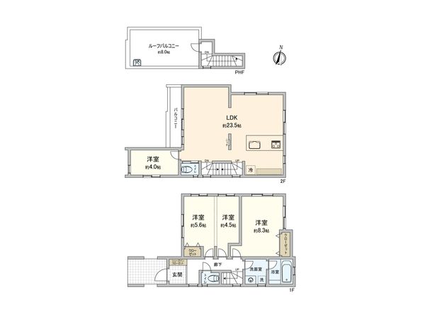 南区大岡3丁目 新築戸建 3号棟 間取図(平面図) 南区大岡3丁目 新築戸建 3号棟 間取図(平面図)