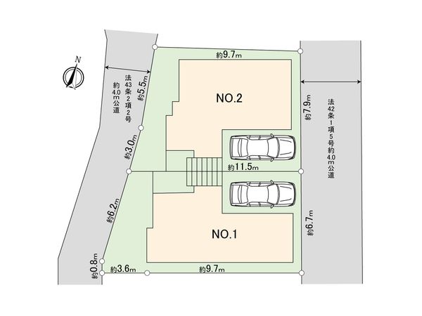 港南区港南1丁目 新築戸建 1号棟 全体区画図 港南区港南1丁目 新築戸建 1号棟 全体区画図