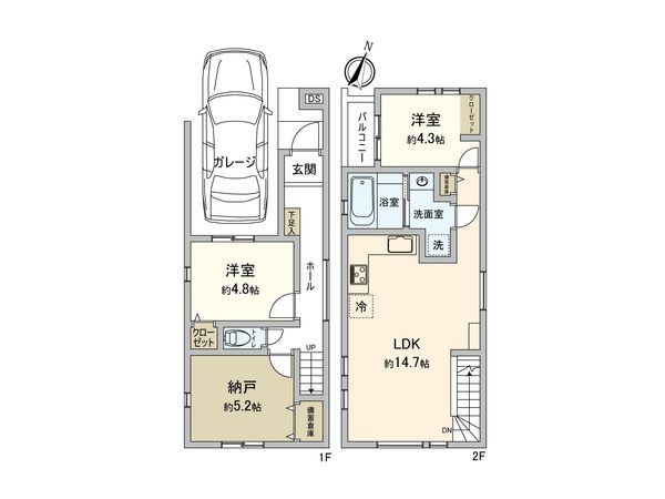 港南区東永谷3丁目 新築戸建 間取図(平面図)