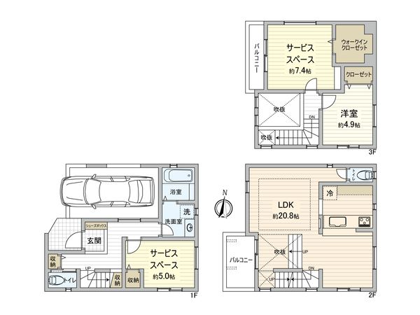 磯子区中浜町 新築戸建 間取図(平面図)