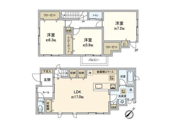 磯子区久木町 新築戸建 間取図(平面図)