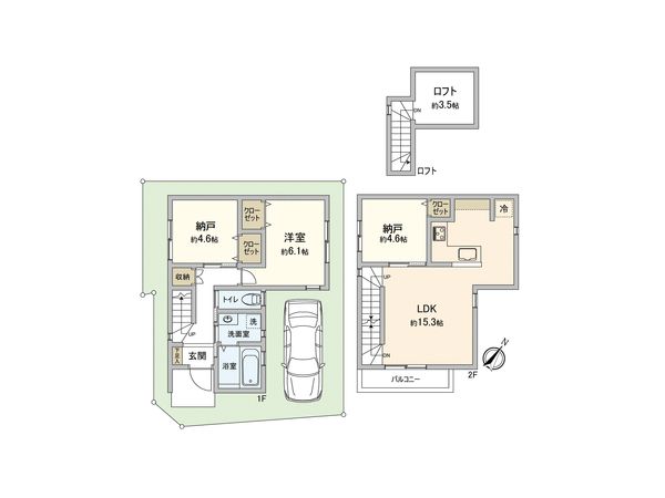 港南区上大岡東1丁目 新築戸建 間取図(平面図) 港南区上大岡東1丁目 新築戸建 間取図(平面図)