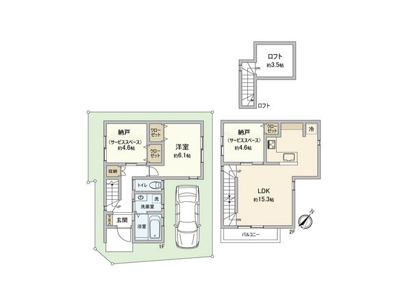 港南区上大岡東1丁目 新築戸建 間取図(平面図)