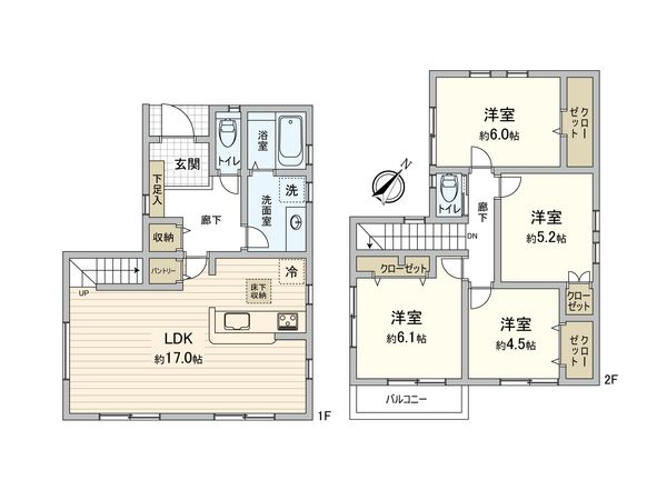 南区別所中里台 新築戸建 7号棟 間取図(平面図) 南区別所中里台 新築戸建 7号棟 間取図(平面図)