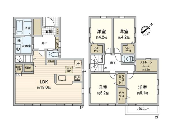 南区別所中里台 新築戸建 9号棟 間取図(平面図) 南区別所中里台 新築戸建 9号棟 間取図(平面図)