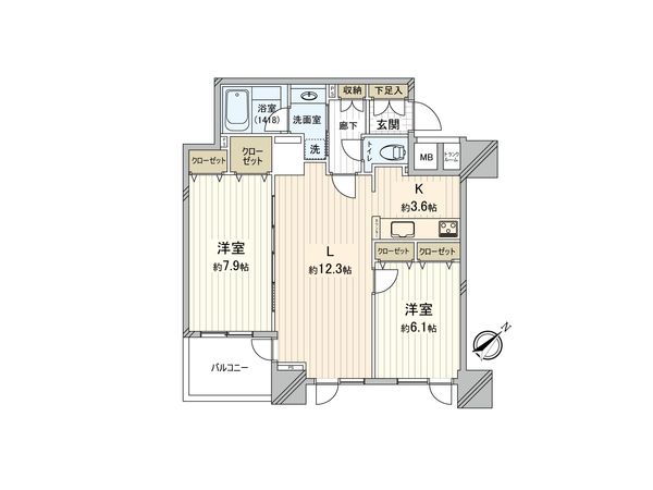 磯子プリンスハイツ イーストコート 間取図(平面図)