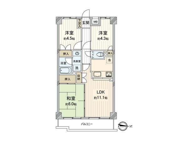 ドラゴンマンション横浜杉田壱番館 間取図(平面図) 間取図(平面図)