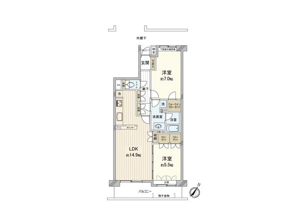 リーベスト本牧三溪園 間取図(平面図) リーベスト本牧三溪園 間取図(平面図)