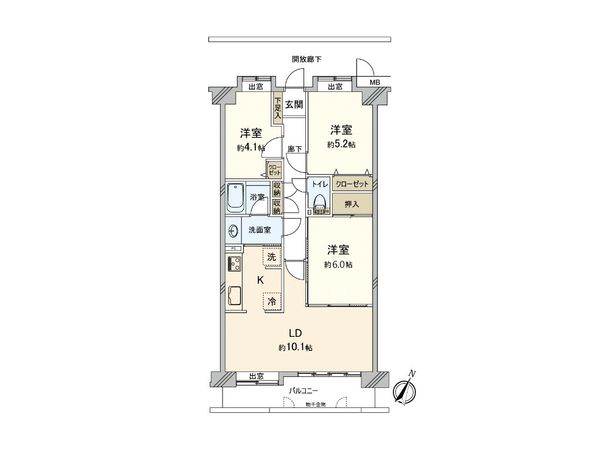 サンヴェール上大岡 間取図(平面図) サンヴェール上大岡 間取図(平面図)