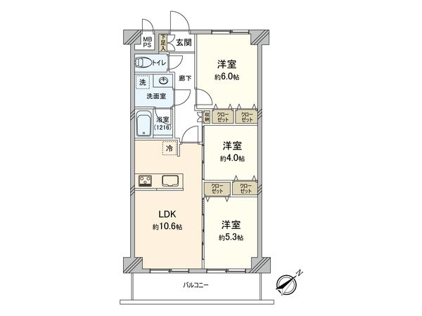 磯子パインプロムナード 間取図(平面図)