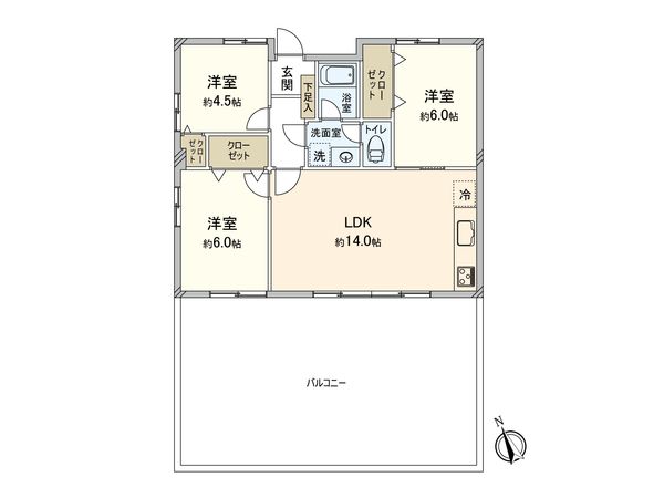 サニーヒル上永谷テラスハウス 間取図(平面図) 間取図(平面図)