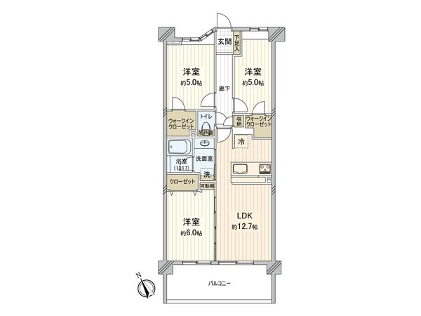 クレストフォルム横浜根岸 間取図(平面図) クレストフォルム横浜根岸 間取図(平面図)