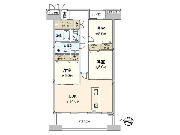 リステージ上大岡 間取図(平面図) 間取図(平面図)