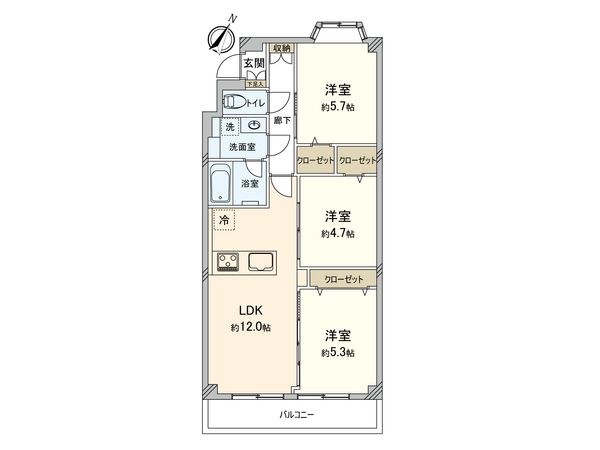 ダイアパレス上大岡第6 B棟 間取図(平面図) 間取図(平面図)