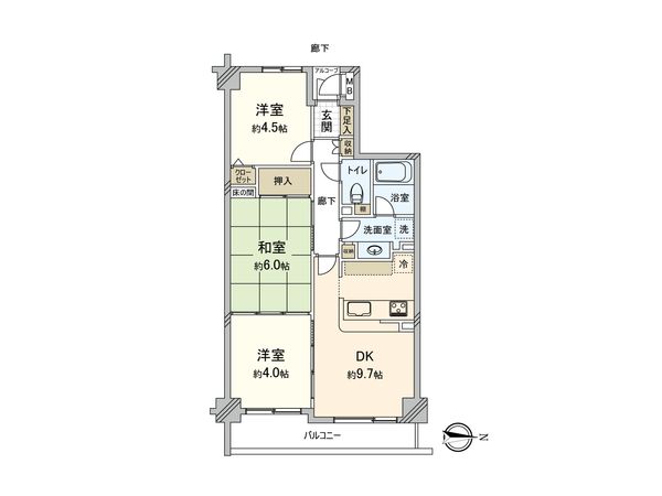マークミュー上大岡C館 間取図(平面図) 間取図(平面図)
