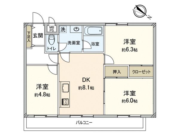 ニックハイム上大岡第2 間取図(平面図)