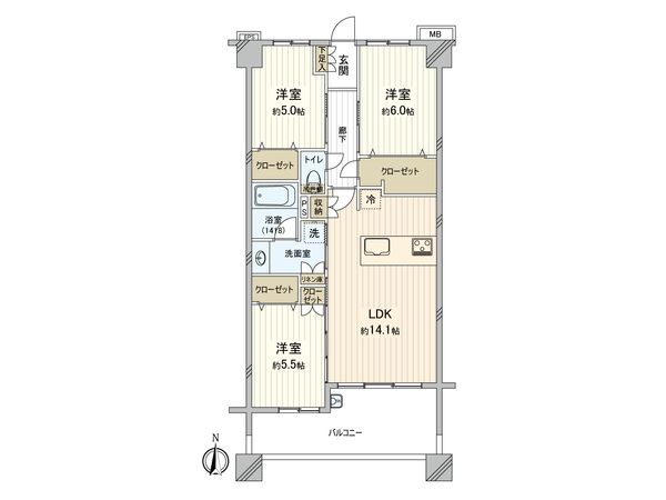 ヴェレーナシティパレ・ド・マジェステ 間取図(平面図)