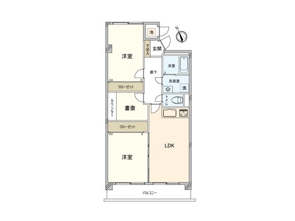 シティフラッツ上大岡 間取図(平面図)