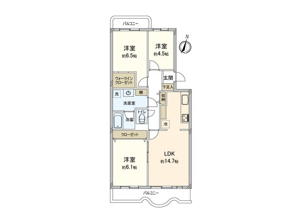 磯子レインボーハイツ 10-1号棟 間取図(平面図) 磯子レインボーハイツ 10-1号棟 間取図(平面図)