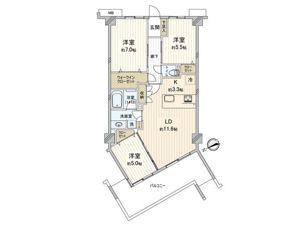 ヴェレーナシティパレ・ド・シエル カルティエ2 間取図(平面図) ヴェレーナシティパレ・ド・シエル カルティエ2 間取図(平面図)