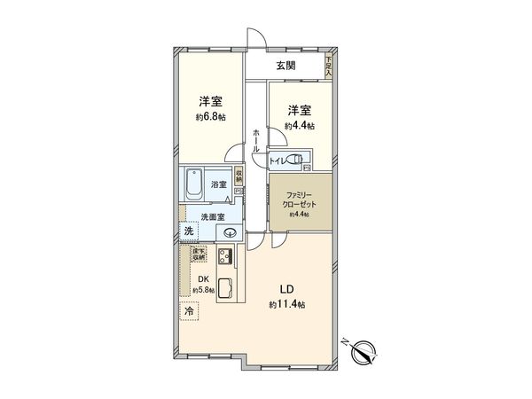 エステヴィラ横浜上永谷 サウスコリーナ 間取図(平面図)