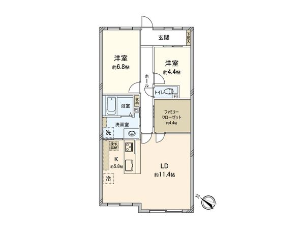 エステヴィラ横浜上永谷 サウスコリーナ 間取図(平面図)
