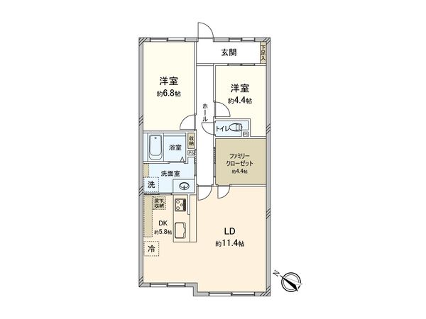 エステヴィラ横浜上永谷 サウスコリーナ 間取図(平面図) エステヴィラ横浜上永谷 サウスコリーナ 間取図(平面図)
