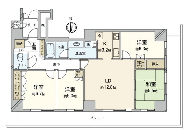 横浜ヘリオスタワー 間取図(平面図)