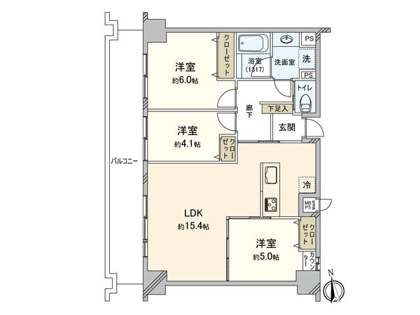 ライオンズガーデン横浜蒔田 間取図(平面図) ライオンズガーデン横浜蒔田 間取図(平面図)
