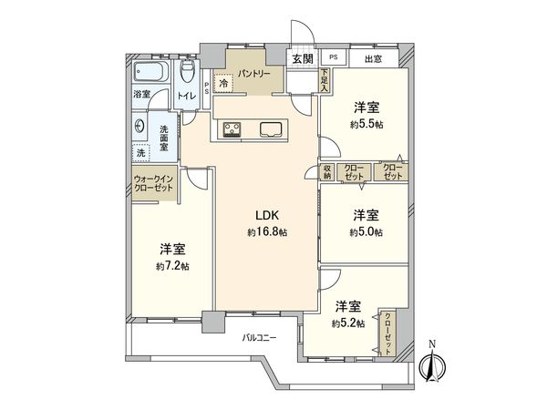 野庭団地 604-4号棟 間取図(平面図)