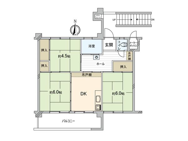 汐見台第4住宅 1413号棟 間取図(平面図)